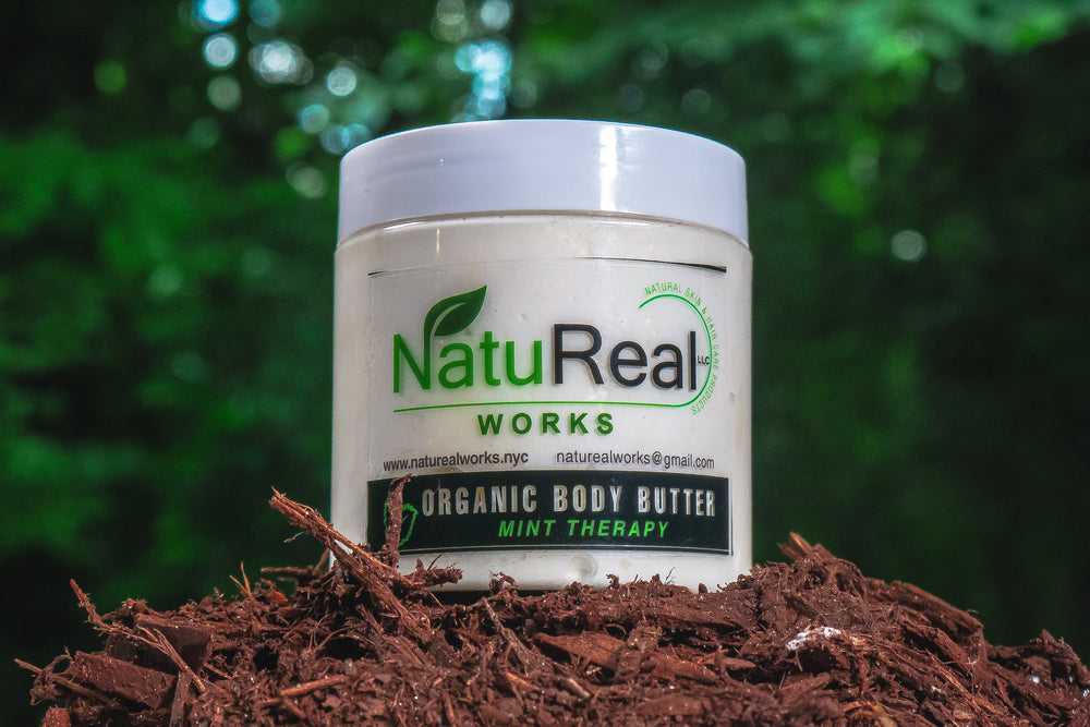 NatuReal Works - 100% Organic Whipped Body Butter (Mint Therapy)